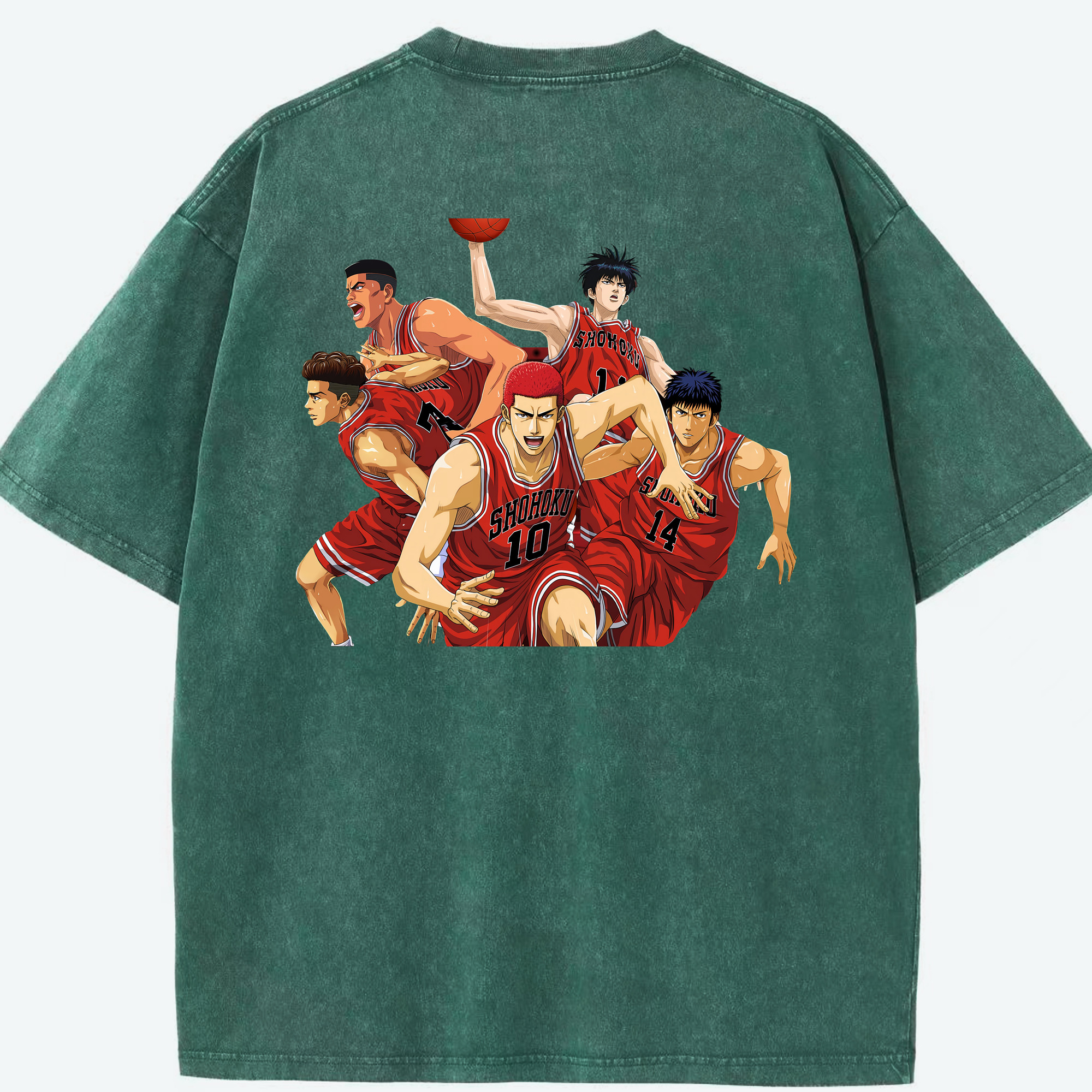 （画像用） SLAM DUNK／スラムダンク 綿100% ヴィンテージ風 半袖Tシャツ（背面プリント）